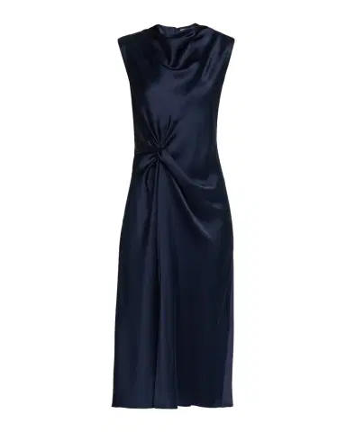 TANYA TAYLOR Robinella Draped Satin Midi Dress | Thumbnail 1 TANYA TAYLOR Robinella Draped Satin Midi Dress | Thumbnail 1