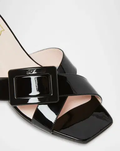 Roger Vivier Belle Vivier Cross-Strap Leather Sandals | Thumbnail 3 Roger Vivier Belle Vivier Cross-Strap Leather Sandals | Thumbnail 3