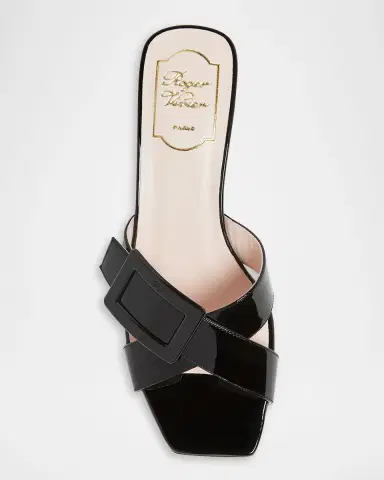 Roger Vivier Belle Vivier Cross-Strap Leather Sandals | Thumbnail 4 Roger Vivier Belle Vivier Cross-Strap Leather Sandals | Thumbnail 4