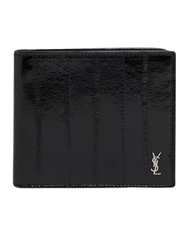 Saint Laurent Men 's Tiny Cassandre Bi-Fold Wallet