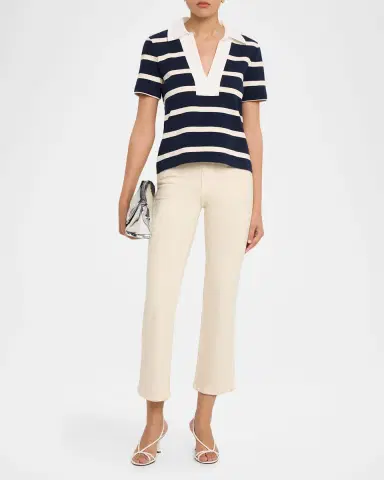 TANYA TAYLOR Melanie Stripe V-Neck Top | Thumbnail 2