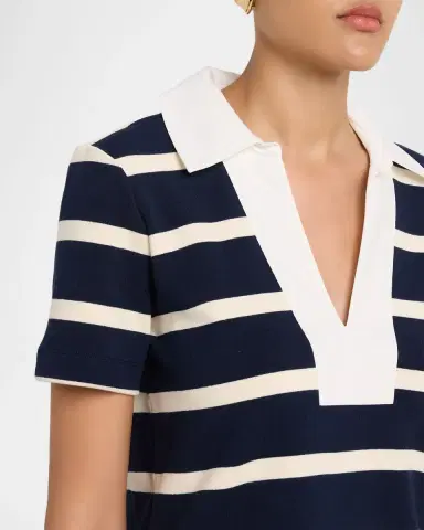 TANYA TAYLOR Melanie Stripe V-Neck Top | Thumbnail 5