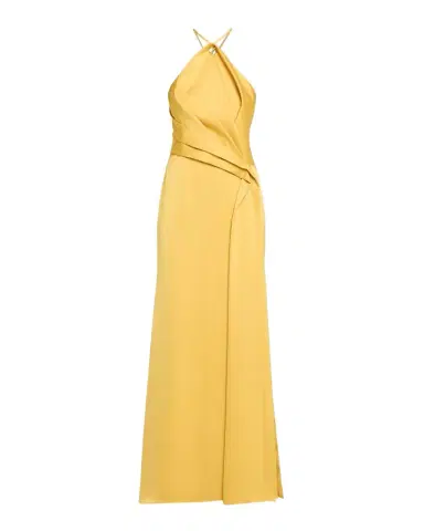 Aidan Mattox Draped Crepe Back Satin Halter Gown | Thumbnail 1