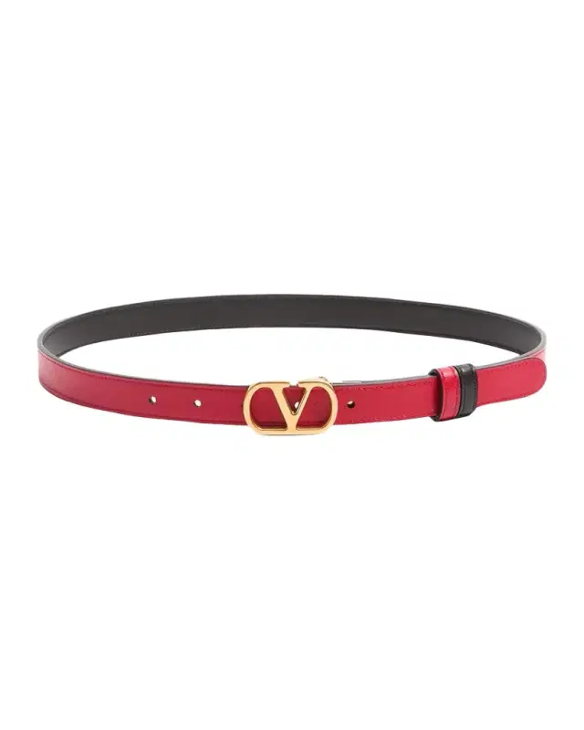 Valentino Garavani VLogo Signature Reversible Calfskin Belt, 20mm