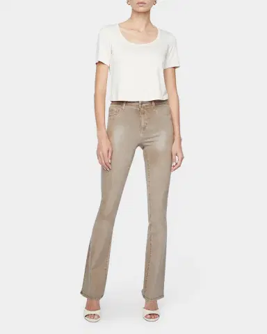 L 'AGENCE Selma High-Rise Coated Sleek Baby Boot Jeans | Thumbnail 2 L 'AGENCE Selma High-Rise Coated Sleek Baby Boot Jeans | Thumbnail 2