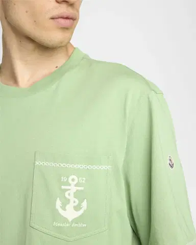 Moncler Men's Anchor Cotton Pocket T-Shirt | Thumbnail 5