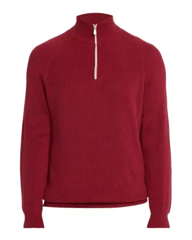 Brunello Cucinelli Men 's Wool and Cashmere Half-Zip Sweater | Thumbnail 1