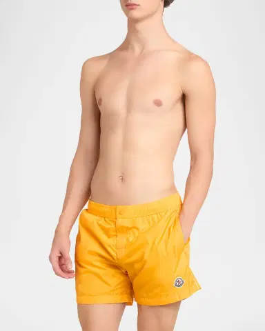 Moncler Men's Nylon Logo Swim Trunks | Thumbnail 4 Moncler Men's Nylon Logo Swim Trunks | Thumbnail 4