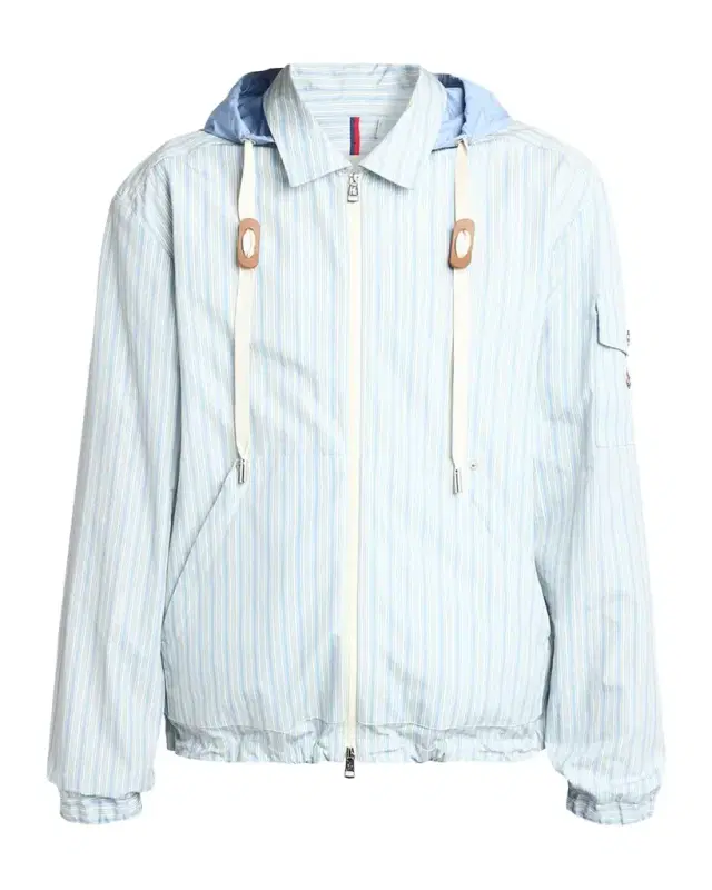 Moncler Men 's Havas Stripe Full-Zip Hooded Shirt Jacket