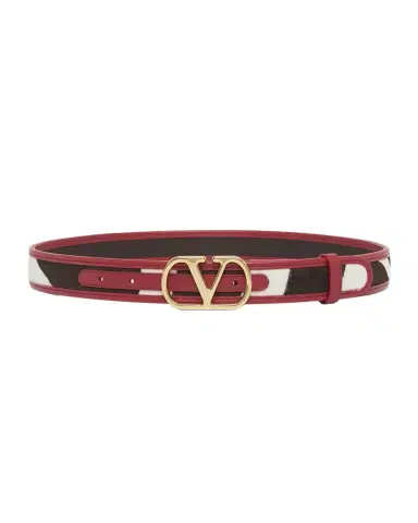 Valentino Garavani VLogo Signature Calf Hair Leather Belt | Thumbnail 1
