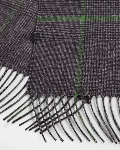 PIACENZA Men's Silk Cashmere Glen Plaid Scarf | Thumbnail 4 PIACENZA Men's Silk Cashmere Glen Plaid Scarf | Thumbnail 4