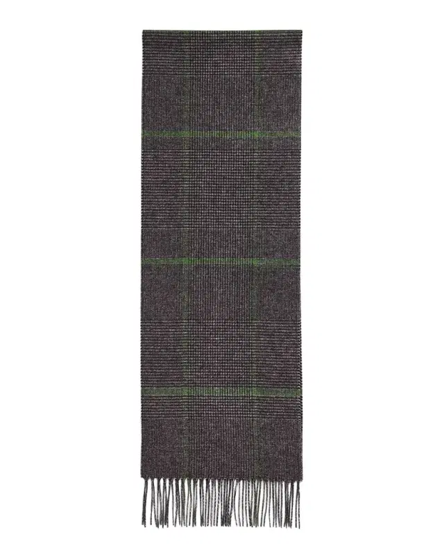 PIACENZA Men 's Silk Cashmere Glen Plaid Scarf