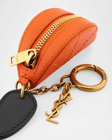 Saint Laurent Orange Wedge Key Ring Charm | Thumbnail 2 Saint Laurent Orange Wedge Key Ring Charm | Thumbnail 2