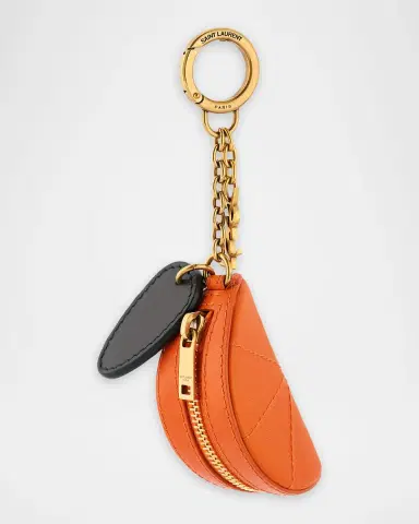 Saint Laurent Orange Wedge Key Ring Charm | Thumbnail 3 Saint Laurent Orange Wedge Key Ring Charm | Thumbnail 3