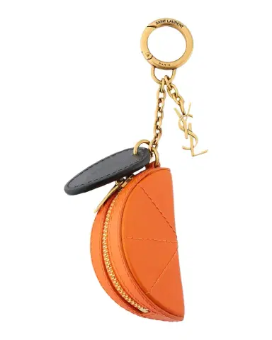Saint Laurent Orange Wedge Key Ring Charm | Thumbnail 1 Saint Laurent Orange Wedge Key Ring Charm | Thumbnail 1