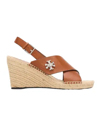 Tory Burch Turnlock Leather Slingback Espadrille Wedge Sandals | Thumbnail 1 Tory Burch Turnlock Leather Slingback Espadrille Wedge Sandals | Thumbnail 1