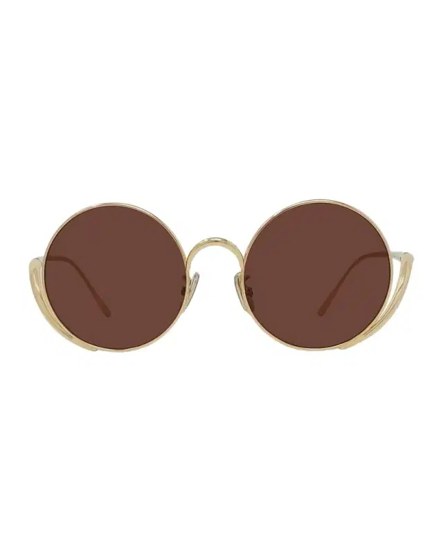 Loewe Island 50mm Metal Rimless Round Sunglasses