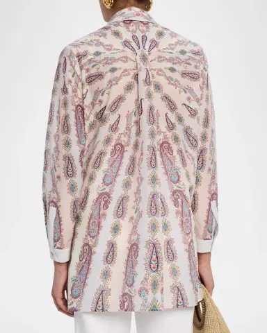 Etro Paisley-Print Silk Button-Down Blouse | Thumbnail 3