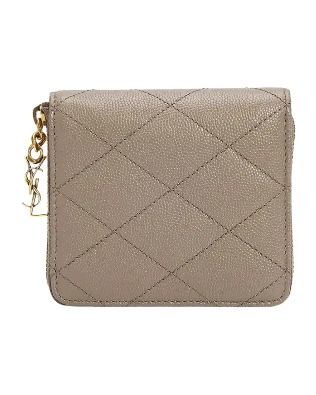 Saint Laurent Cassandre YSL Quilted Leather Wallet