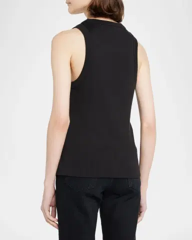 Veronica Beard Jordyn Rib-Knit Tank Top | Thumbnail 3