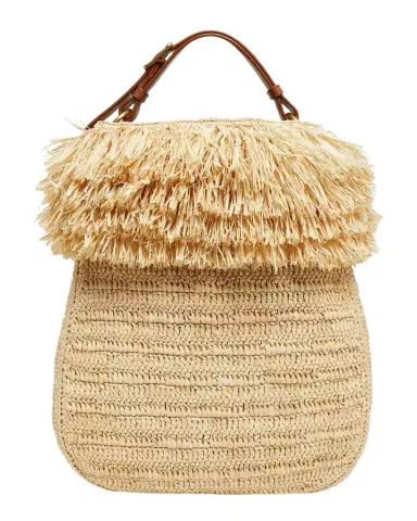 Saint Laurent Roady Fringed Raffia Shoulder Bag | Thumbnail 1 Saint Laurent Roady Fringed Raffia Shoulder Bag | Thumbnail 1