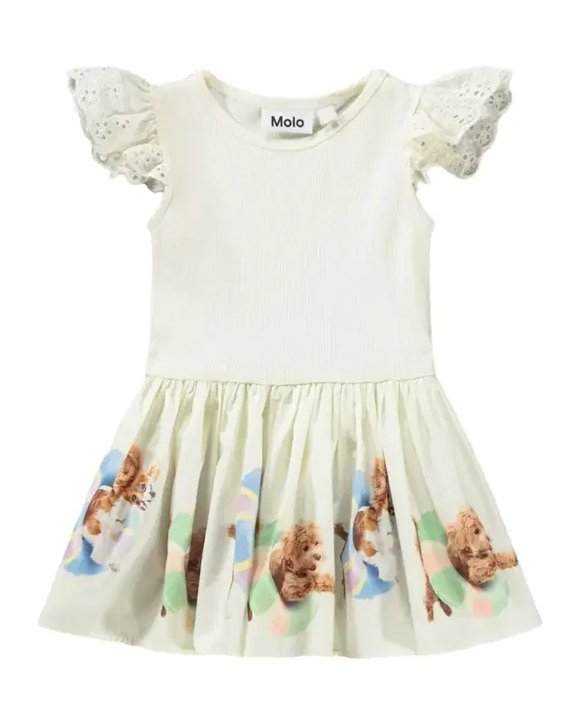 Molo Girl 's Cimi Ruffle-Sleeve Fit & Flare Dress, Size 6M-2