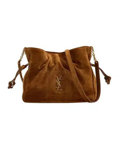 Saint Laurent Jamie YSL Quilted Suede Shoulder Bag | Thumbnail 1 Saint Laurent Jamie YSL Quilted Suede Shoulder Bag | Thumbnail 1
