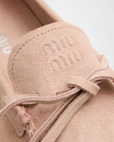 Miu Miu Suede Moccasin Loafers | Thumbnail 5 Miu Miu Suede Moccasin Loafers | Thumbnail 5