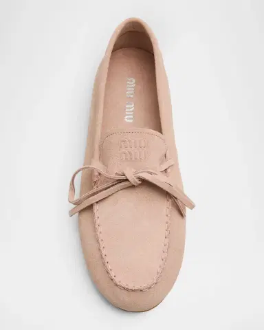 Miu Miu Suede Moccasin Loafers | Thumbnail 6 Miu Miu Suede Moccasin Loafers | Thumbnail 6