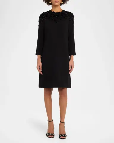 Rickie Freeman for Teri Jon A-Line Floral Applique Crepe Dress | Thumbnail 2 Rickie Freeman for Teri Jon A-Line Floral Applique Crepe Dress | Thumbnail 2