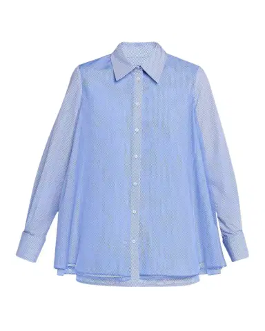Brandon Maxwell Vaughn Frothy Layered Button-Down Shirt | Thumbnail 1 Brandon Maxwell Vaughn Frothy Layered Button-Down Shirt | Thumbnail 1