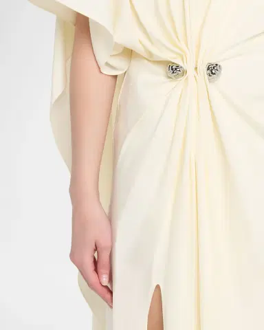 Brandon Maxwell Draped Embellished Crepe Maxi Dress | Thumbnail 5 Brandon Maxwell Draped Embellished Crepe Maxi Dress | Thumbnail 5