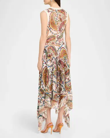 Etro Paisley Knit Fringed Handkerchief Midi Dress | Thumbnail 3 Etro Paisley Knit Fringed Handkerchief Midi Dress | Thumbnail 3