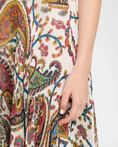 Etro Paisley Knit Fringed Handkerchief Midi Dress | Thumbnail 5 Etro Paisley Knit Fringed Handkerchief Midi Dress | Thumbnail 5