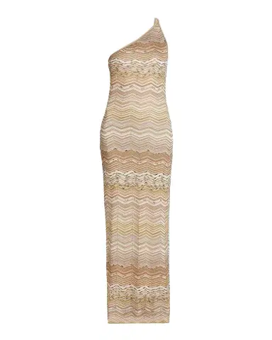 Missoni Metallic Chevron One-Shoulder Maxi Dress | Thumbnail 1