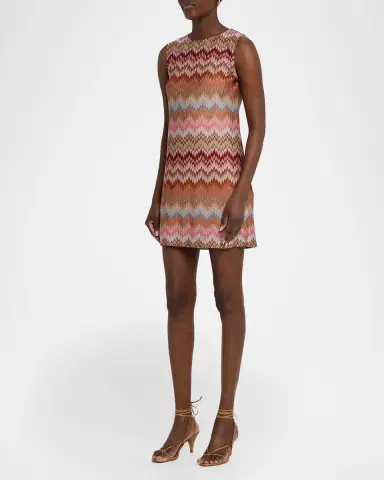 Missoni Multicolor Snake Chevron Sleeveless Mini Dress | Thumbnail 4