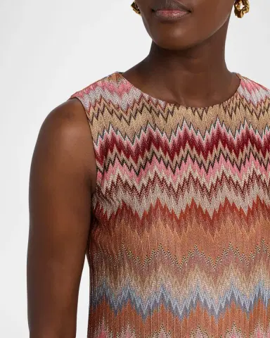Missoni Multicolor Snake Chevron Sleeveless Mini Dress | Thumbnail 5