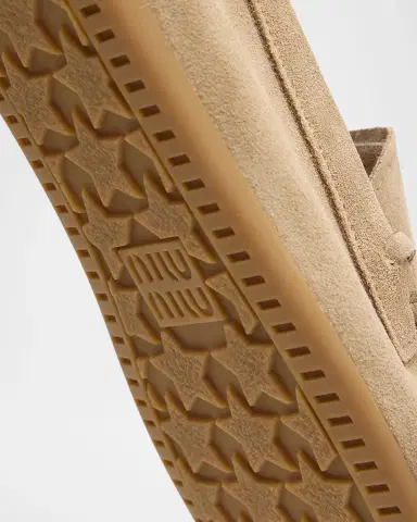 Miu Miu Suede Moccasin Loafers | Thumbnail 3