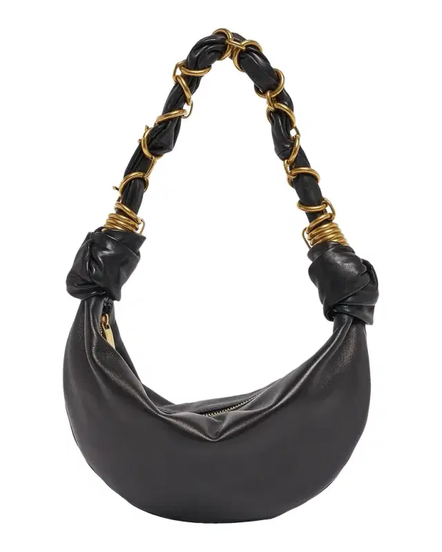 Saint Laurent Amalia Mini YSL Leather Hobo Bag