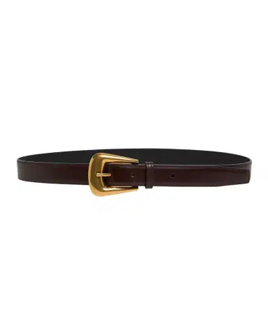 Saint Laurent Folk Buckle Belt in Calfskin Leather | Thumbnail 1