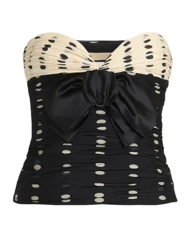 Valentino Garavani Strapless Polka Dot Ruched Bustier | Thumbnail 1