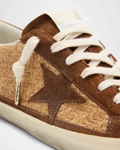 Golden Goose Super-Star Raffia and Suede Low-Top Sneakers | Thumbnail 5 Golden Goose Super-Star Raffia and Suede Low-Top Sneakers | Thumbnail 5