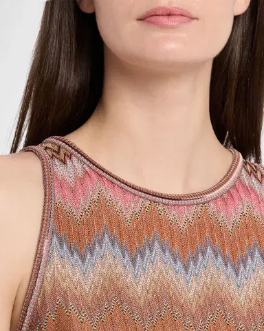 Missoni Multicolor Snake Chevron Knit Tank Top | Thumbnail 4