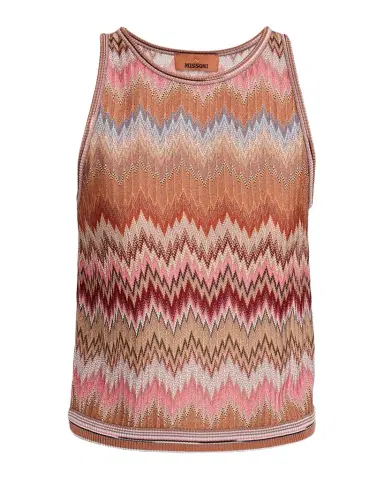 Missoni Multicolor Snake Chevron Knit Tank Top | Thumbnail 1