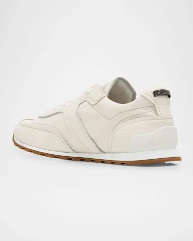 Brunello Cucinelli Leather Lace-Up Sneakers | Thumbnail 4 Brunello Cucinelli Leather Lace-Up Sneakers | Thumbnail 4