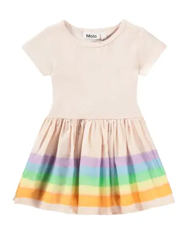 Molo Girl's Carin Short-Sleeve Organic Cotton Dress, Size 6M-2 | Thumbnail 1 Molo Girl's Carin Short-Sleeve Organic Cotton Dress, Size 6M-2 | Thumbnail 1