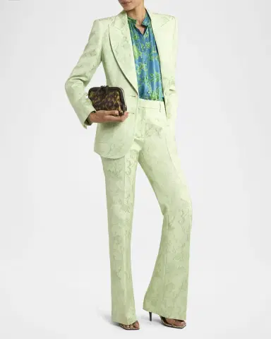 Etro Floral Jacquard Straight-Leg Trousers | Thumbnail 2 Etro Floral Jacquard Straight-Leg Trousers | Thumbnail 2