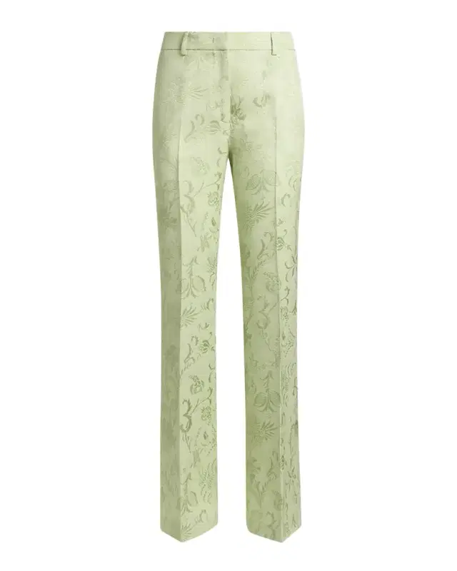 Etro Floral Jacquard Straight-Leg Trousers