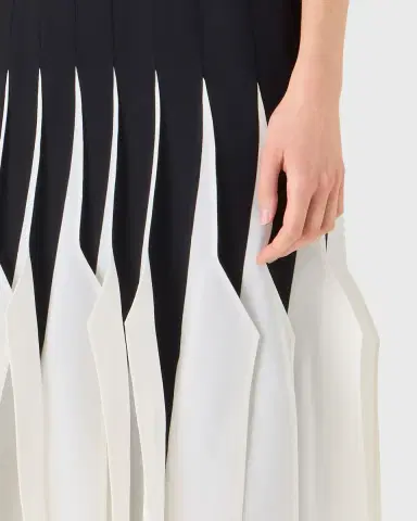 Akris Sleeveless Panama Silk Organza Seamed Midi Dress | Thumbnail 5