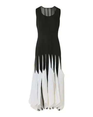 Akris Sleeveless Panama Silk Organza Seamed Midi Dress | Thumbnail 1